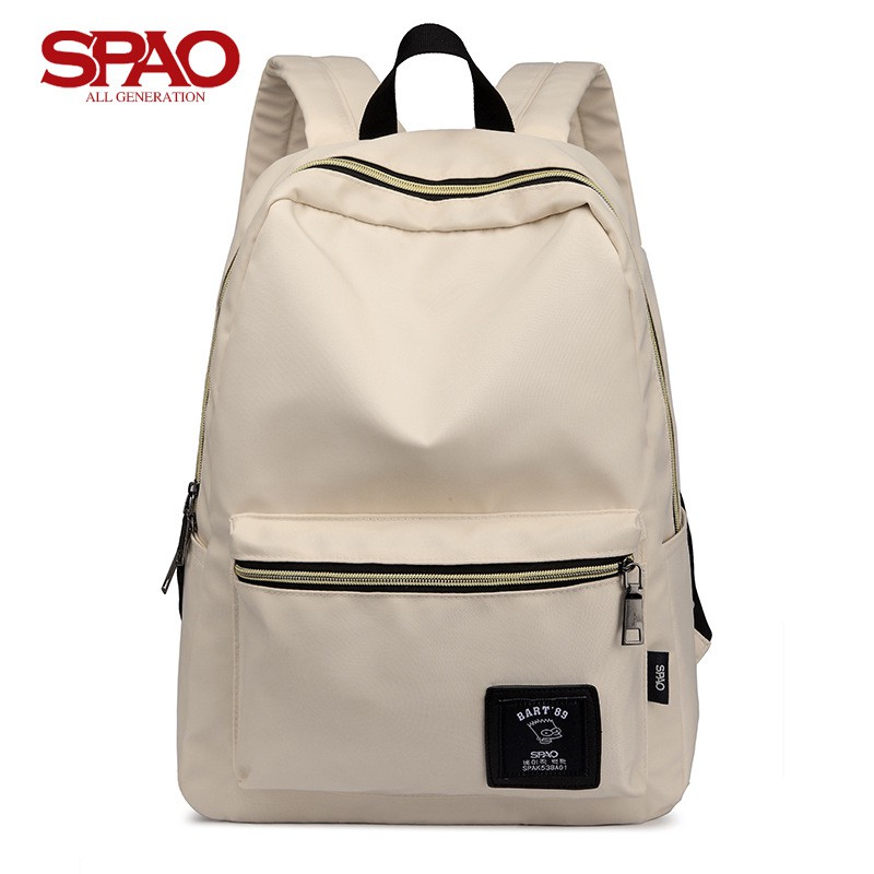 SPAO Korean student bag men's and women's wind British university backpack computer simple bag