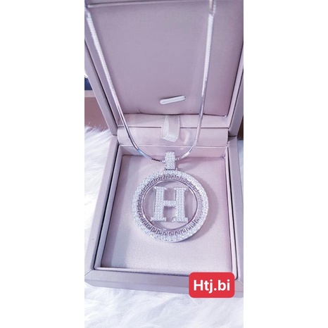 dây chuyền nam kèm mặt chữ cái titan không đen gỉ cực sang htj