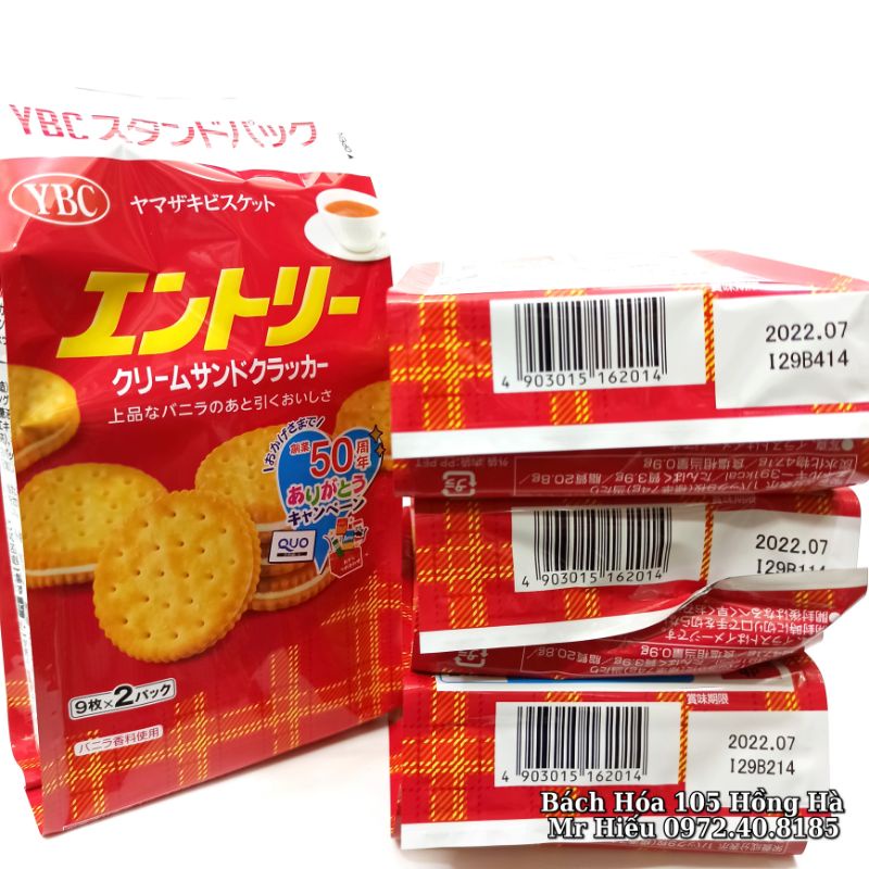 [T7/2022] Bánh YBC vị Vani gói 18 cái