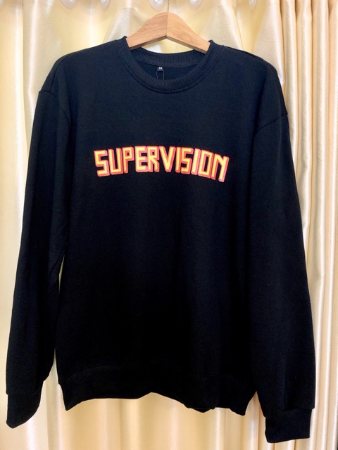 Áo Sweater SUPERVISION Đen UNISEX | BigBuy360 - bigbuy360.vn