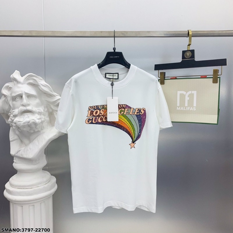 Áo Phông Nam GC Hoạ Tiết Kim Tuyến Siêu Đẹp - Áo Thun Nam GC Chữ In Cao Cấp