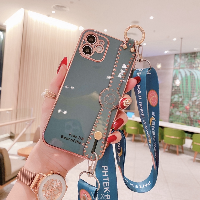 Ốp Lưng Họa Tiết Đồng Hồ Kèm Dây Đeo Tay Cho Oppo Reno 5z 5pro 4z 4 3 2f A12 A12E A7 A5S A3S | BigBuy360 - bigbuy360.vn