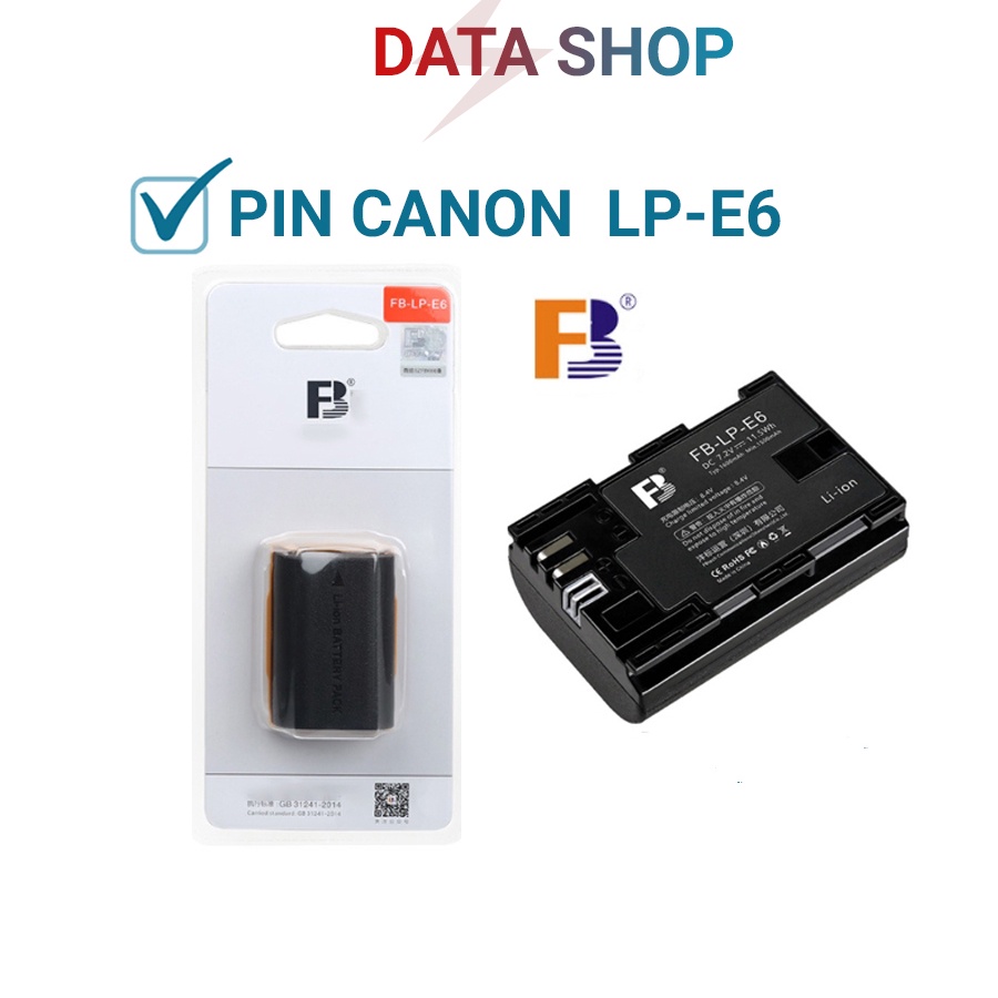 Bộ pin sạc canon Lp E6 Lp E8 chính hãng FB