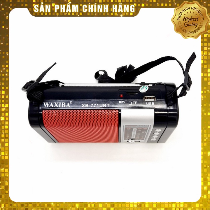 ĐÀI RADIO WAXIBA XB-771URT - Đài FM có hỗ trợ thẻ nhớ TF và USB có đèn pin thiết kế sang trọng, âm thanh sắc nét