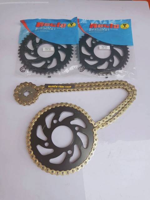 Sên nhong dĩa xe winner recto sên vàng dĩa đen