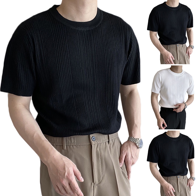 Áo Thun Thể Thao Tay Ngắn Màu Sắc Đơn Giản Thời Trang Mùa Hè Cho Nam