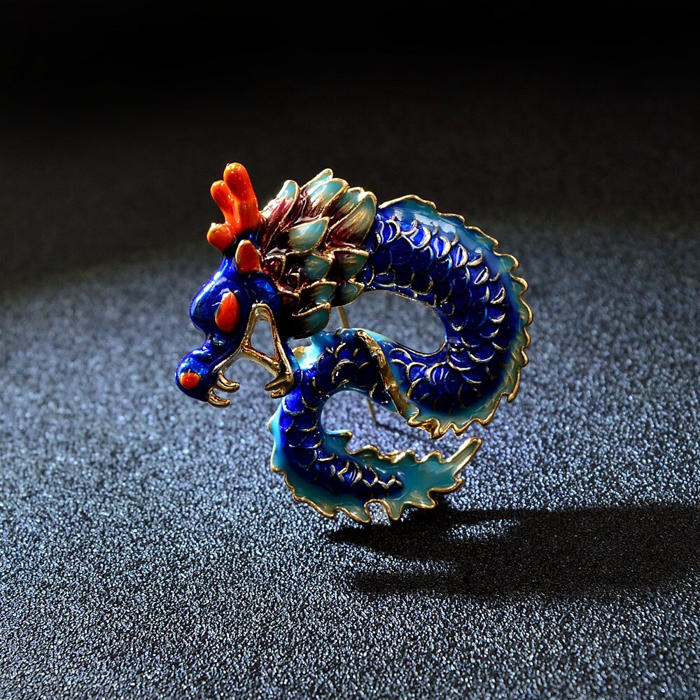 Enamel Creative Dragon Brooch For Women Child Brooches Pin Winter Desgin Party Gift