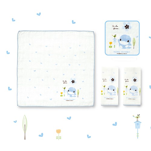 Khăn tắm bé 100% cotton mềm mại set 3 cái 30 x 30 cm kuku ku2383