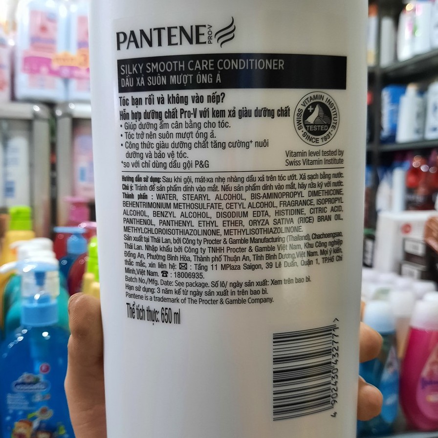 Dầu xả Pantene suôn mượt óng ả 650ml