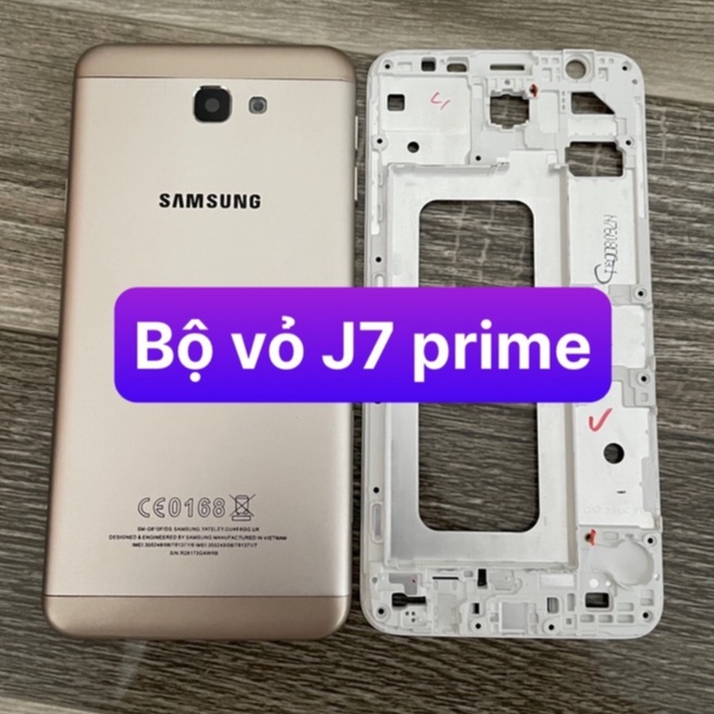 bộ vỏ zin samsung J7 prime - bộ zin gồm lưng,sườn,phím,kính camera