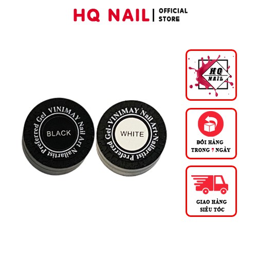 Gel tơ nhện trắng đen Vinimay tiện lợi cho thợ nail