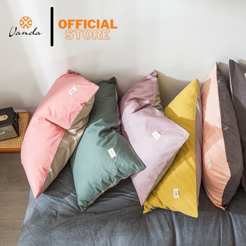 Vỏ gối đầu Cotton TC hàng nhập khẩu kích thước 50x70 cm nhiều màu sắc | BigBuy360 - bigbuy360.vn