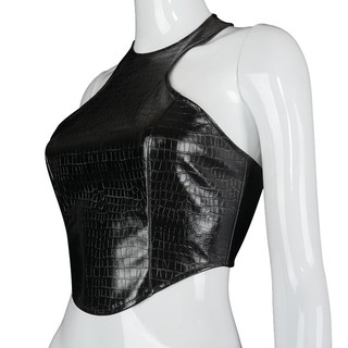 áo croptop da vân cổ yếm