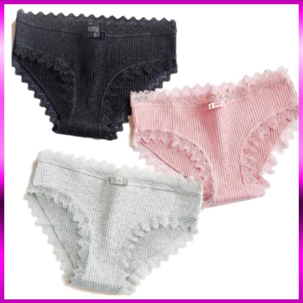 QUẦN COTTON KHÁNG KHUẨN GÂN TĂM VIỀN REN ĐẸP | BigBuy360 - bigbuy360.vn