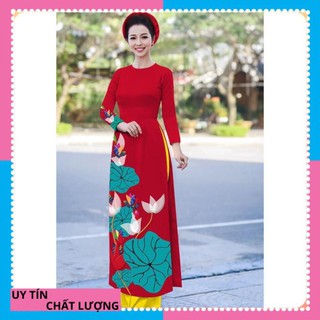[ HÀNG CAO CẤP ] áo dài truyền thống lụa 3D