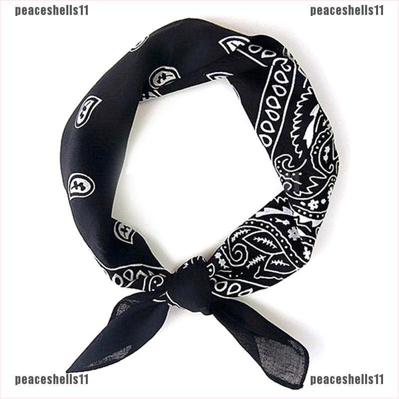 Khăn bandana buộc đầu đeo cổ bằng vải cotton hình vuông in họa tiết Unisex