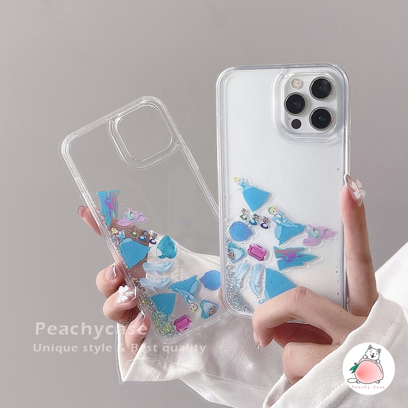 Ốp Điện Thoại PC Cứng Phối Kim Tuyến Nước Cho IPhone 13 12 Pro Max 11 Xr 7plus 6 8 7 Plus Xs Max X