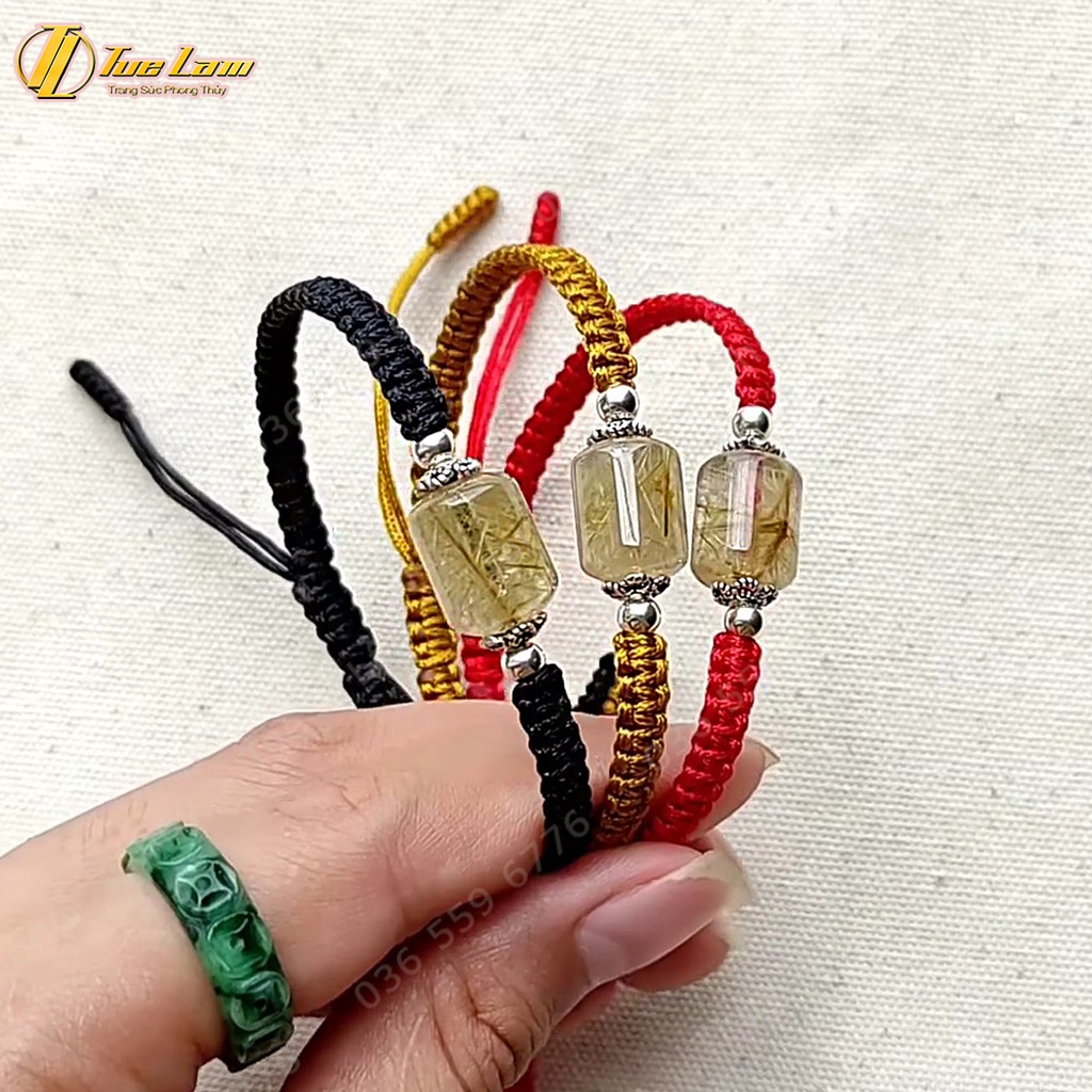 Vòng tay chỉ may mắn bện lu thống màu tóc vàng hợp mệnh mang lại tài lộc - Tuệ Lâm