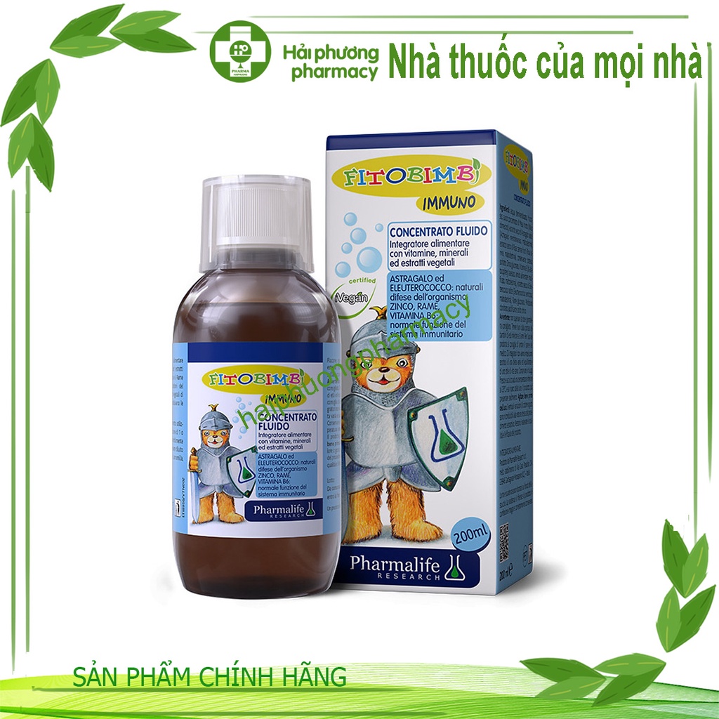 Fitobimbi Immuno  Hỗ trợ giúp tăng cường sức đề kháng cho bé ( Chai 200ml )