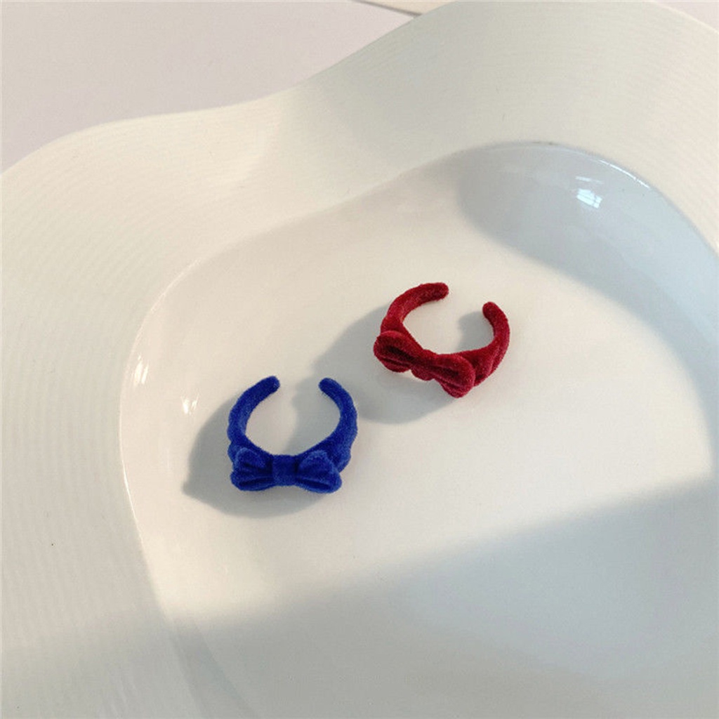 Nhẫn Hở Hình Nơ Bằng Nhung Dễ Thương Ngọt Ngào Cổ Điển Cho Nữ