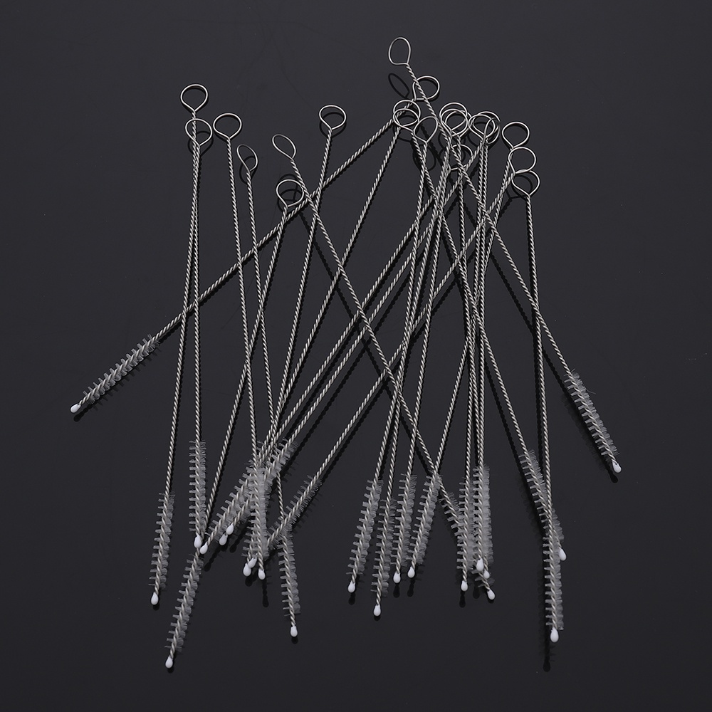 Set 10 / 50 Cọ Vệ Sinh Ống Hút Bằng Thép Không Gỉ Mềm Mại 175mm Tiện Dụng