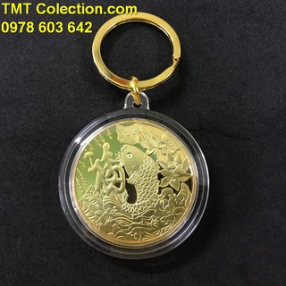 Móc khóa xu Cá Chép, trang trí chìa khóa, tăng thêm tính thẩm mỹ, mang lại may mắn -TMT Collection - SP000414