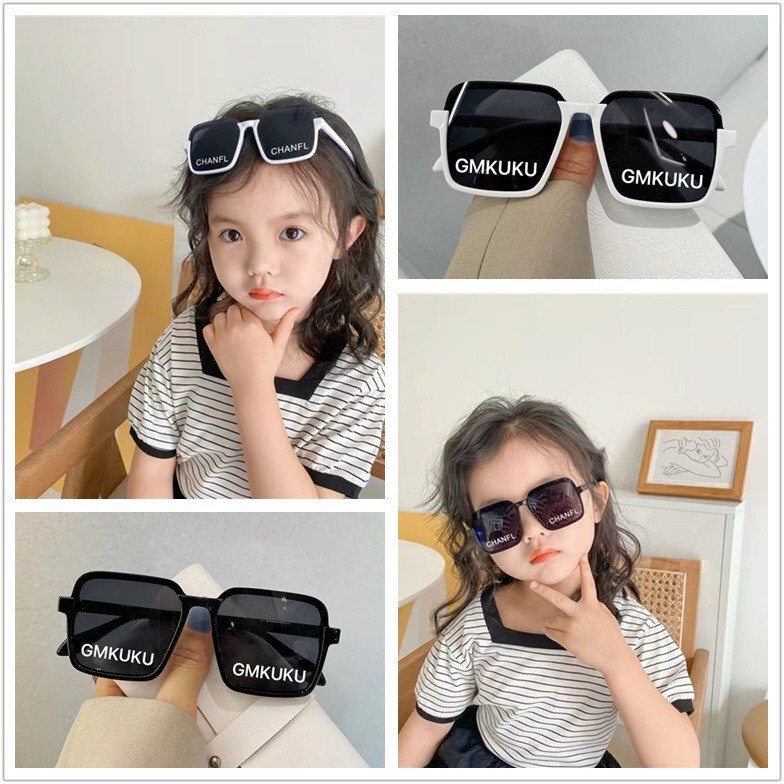 Mắt Kính Râm Mát KUKU CHANFL Dáng Vuông Chống Tia UV Cho Bé Siêu Ngầu Lòi. BÉ 3
