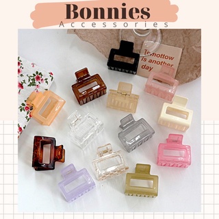 Kẹp tóc càng cua vuông màu kẹo ngọt Bonnies Accessories, kẹp tóc cài tóc Hàn Quốc