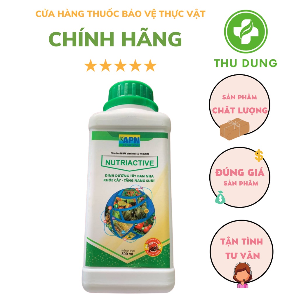 NUTRIACTIVE TÂY BAN NHA 500ml KÍCH THÍCH SINH TRƯỞNG MẠNH MẼ CHO CÂY LÚA, HOA KIỂNG, CÂY ĂN TRÁI