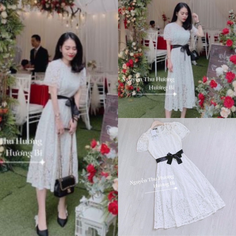 ♥️Sẵn kho♥️Đầm ren trắng xoè sang chảnh♥️Elisa fashion