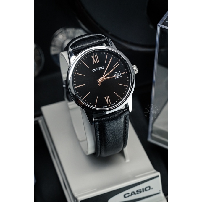 Đồng Hồ Casio Nam Chính Hãng, Đồng Hồ Casio MTPV002L Dây Da Nhiều Màu Fullbox.