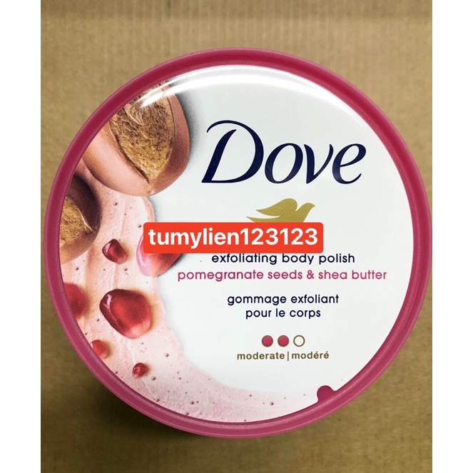 Kem dưỡng tẩy tế bào chết body Dove hàng Mỹ 298gr