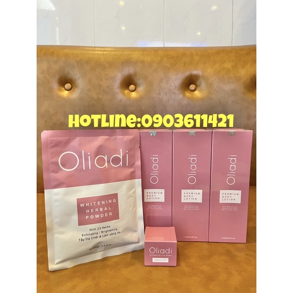 combo KEM DƯỠNG TRẮNG DA BODY NANO PHÂN TỬ OLIADI  Gigawhite + Veryberywhite +SPF25 (hàng chính hãng )200ml.