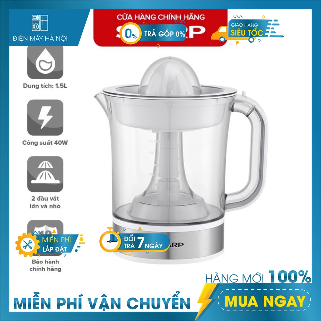 (Xả kho) Máy vắt cam Sharp EJ-J415-WH màu trắng