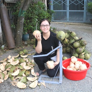 Dụng cụ lột vỏ dừa siêu khoẻ