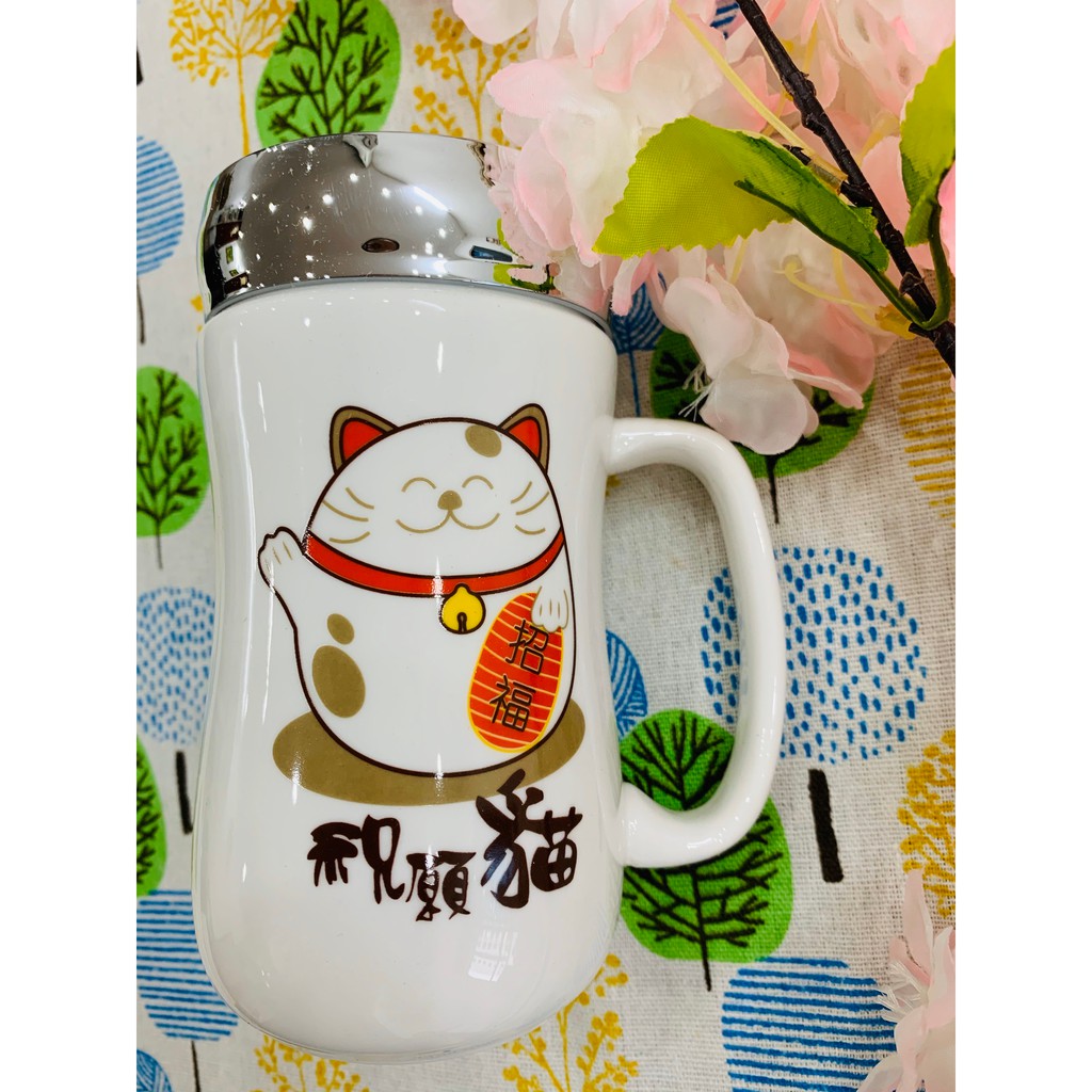 [Có Chọn Mẫu] Ly Cốc Sứ Đẹp Có Nắp Đậy, Bình Nước, Giữ Nhiệt 400ml | BigBuy360 - bigbuy360.vn