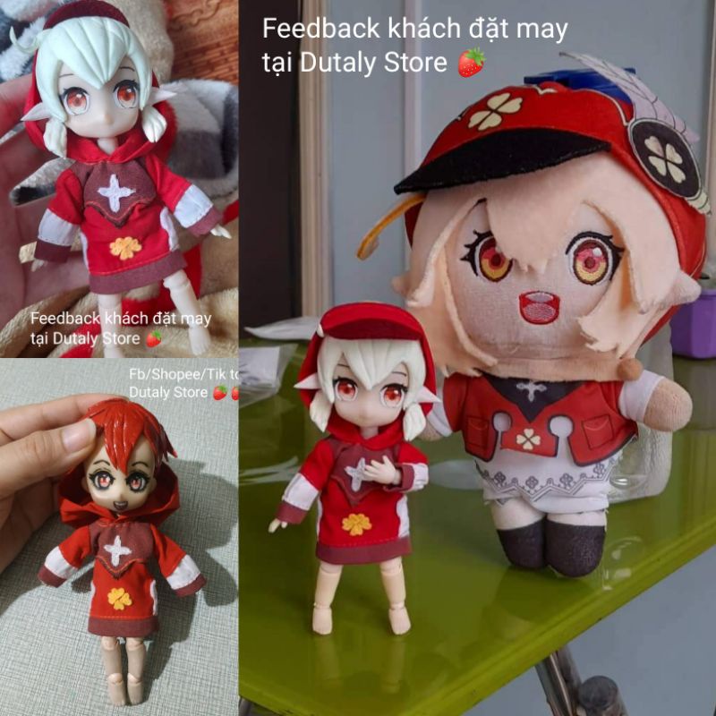 Ob11 - Set 59 bộ cosplay Klee dành cho búp bê nendoll, ddf, ymy, UFdoll