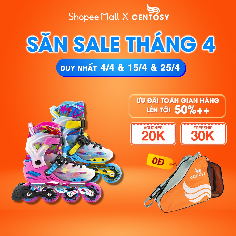 Giày Patin Trẻ Em Thi Đấu Cao Cấp [Centosy Kid Pro] - Có Form Giầy Chắc Chắn, Phanh An Toàn - Centosy Miền Bắc