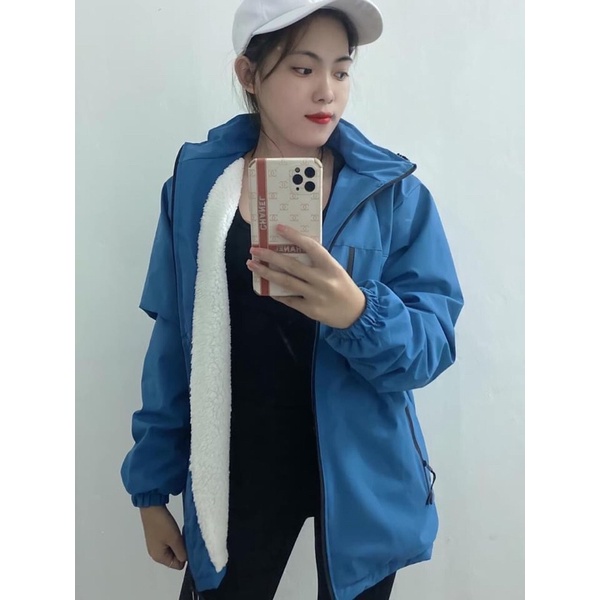 Áo gió 3 KHÓA LÓT LÔNG - UNISEX mặc được cả nam và nữ