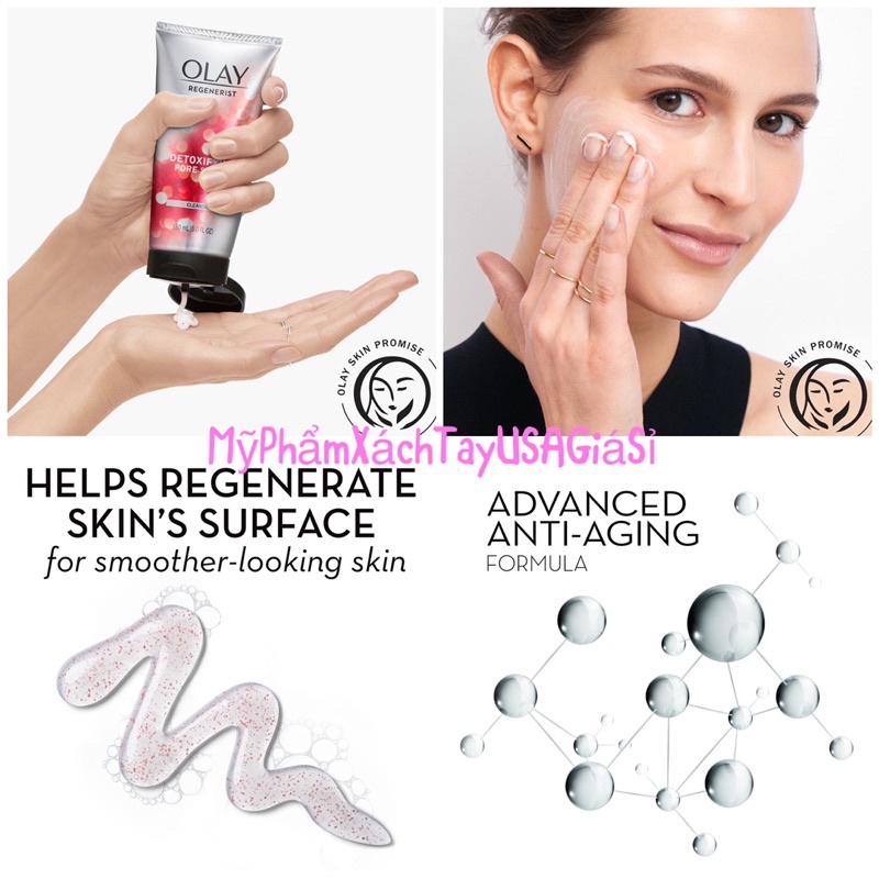 Sữa rửa mặt chống lão hóa Olay Regenerist Cleanser dạng tuýp 150ml