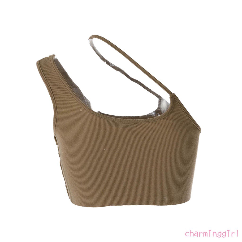 Áo hai dây màu trơn thiết kế khoét lỗ thời trang mùa hè cho nữ