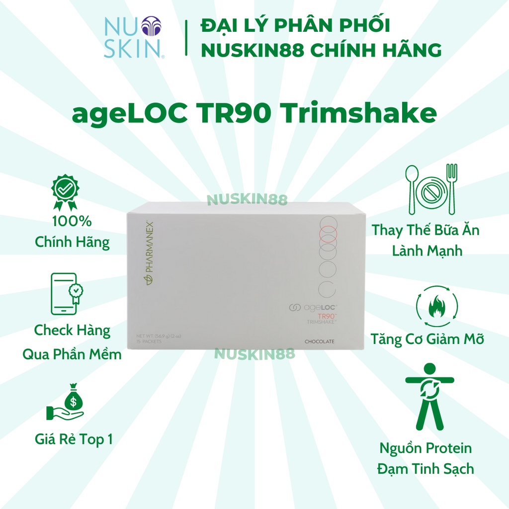 Thực Phẩm Bổ Sung Nuskin ageLOC TR90 Trimshake Hộp 15 Gói