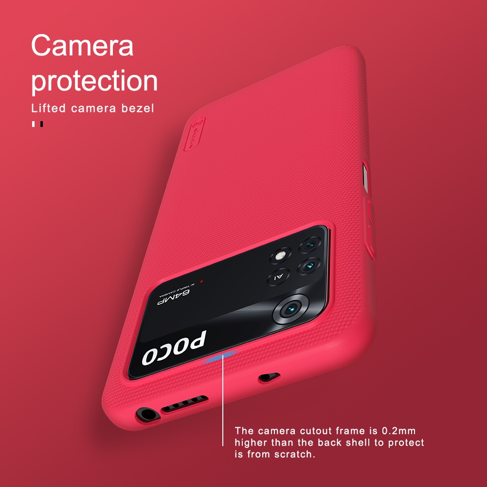 Ốp điện thoại NILLKIN bằng PC cứng mỏng nhám chống vân tay/va chạm cho Xiaomi Poco M4 Pro 4G