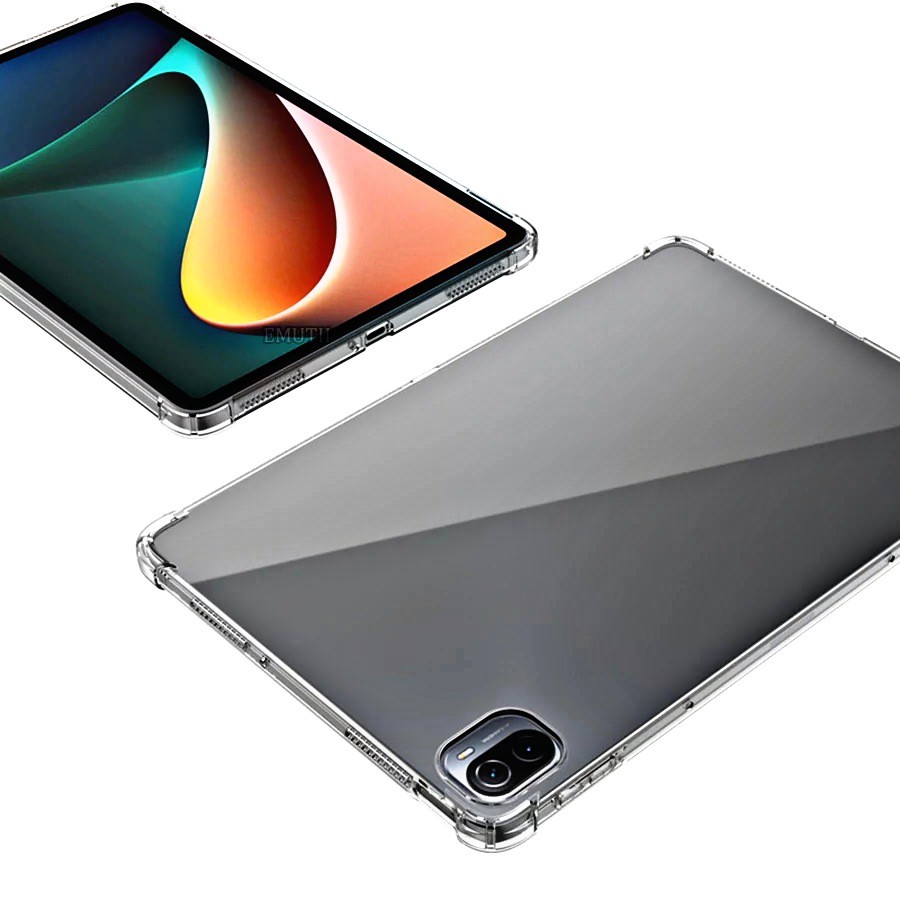 Ốp lưng Xiaomi Mi Pad 5 / 5 Pro / Pad 6 / Pad 5 Pro 12.4 / Redmi Pad 10.6 / Pad SE 11 dẻo trong suốt lồi 4 góc chống sốc