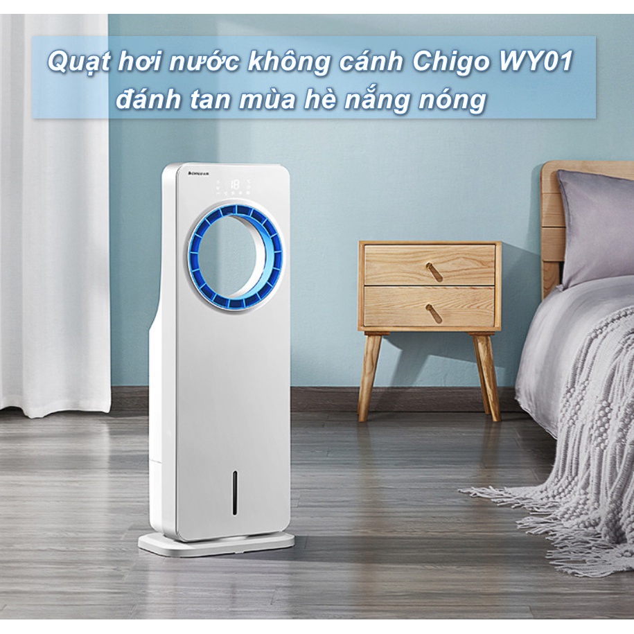 Quạt hơi nước không cánh Chigo WY01 có remote điều khiển từ xa - Home and Garden