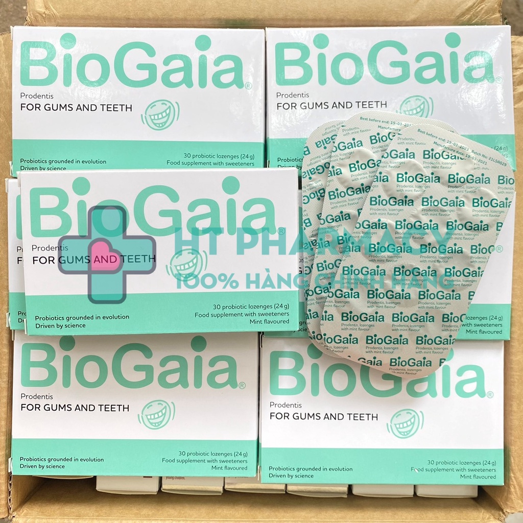 Viên ngậm men vi sinh nha khoa BioGaia ProDentis - Cân bằng khoang miệng, loại bỏ vi khuẩn, mảng bám