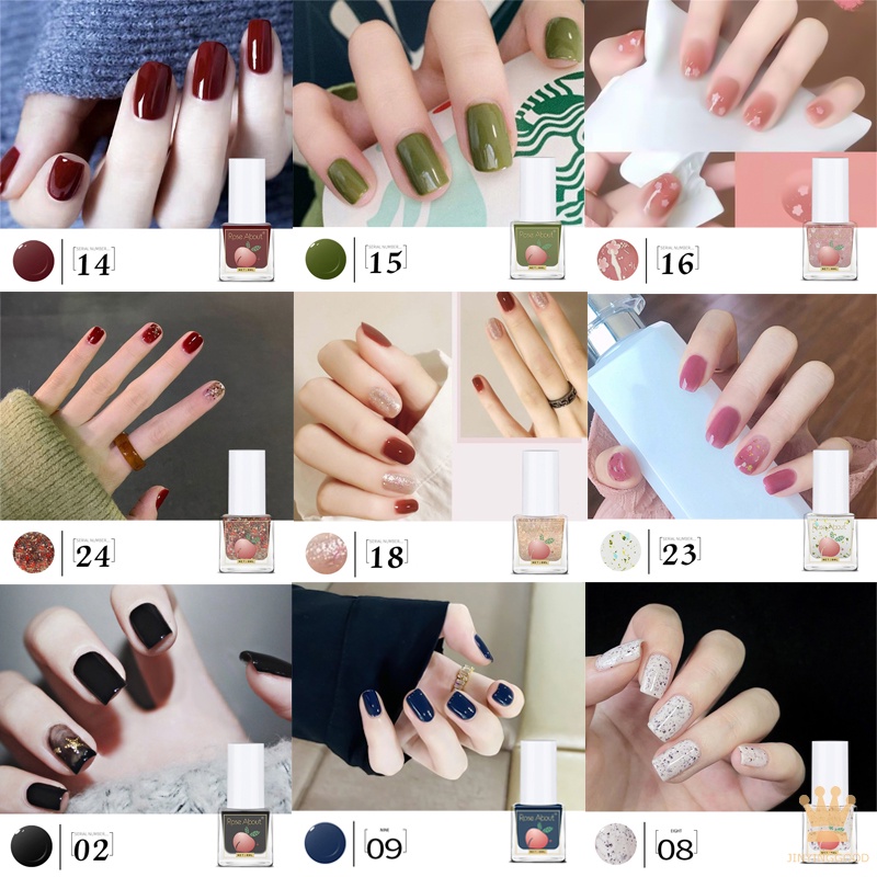 Sơn Móng Tay Dạng Lột Bền Màu Không Mùi Không Dễ Phai Màu Cho Nữ