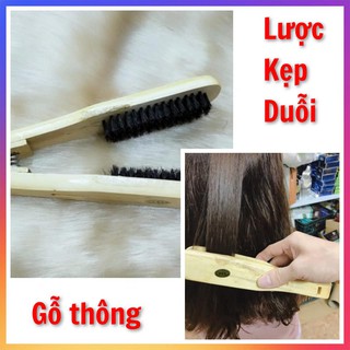 Lược kẹp gỗ tóc duỗi ép