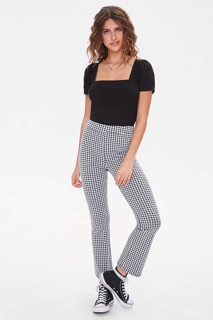 ÁO THUN CỔ U TAY CON F21