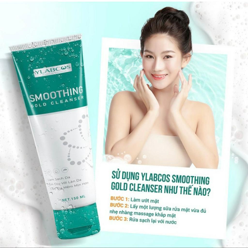 Sữa rửa mặt Dr Lacir sữa rửa măt vàng smoothing gold cleanser cho da nhạy cảm, mỏng yếu, sau tái tạo 150ml